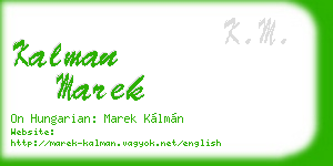 kalman marek business card